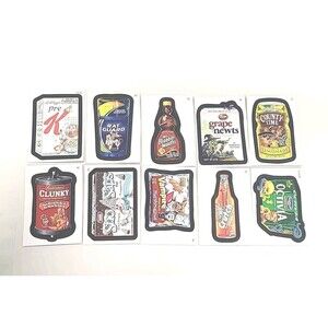 Vintage Inspired MIX LOT of 10 count 2010 Topps Wacky Packages sticker cards